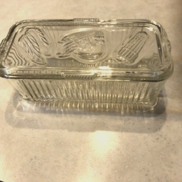federal glass | Kitchen | Vintage Federal Glass 96s Ribbed Oblong ...